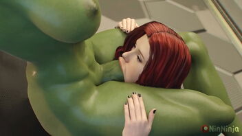 Black Widow and Futa She-Hulk in a ultra-kinky cartoon episode