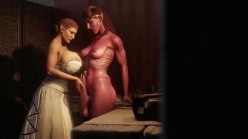 3D MILF teaches timid satan how to gusto a futa