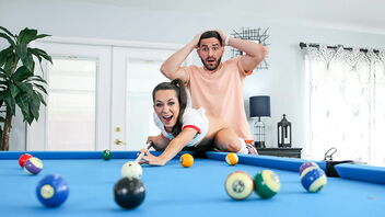 Step siblings have a pool competition with a sexual reward on Fuckanytime