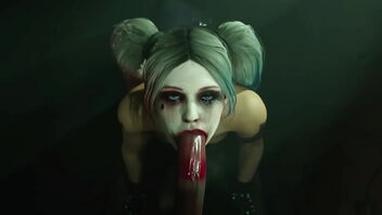 3D porn compilation with blonde teen Harley Quinn providing blowjobs