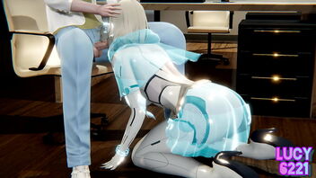 See how a futuristic AI-powered robot works in a real-life setting with a special focus on big inborn tits and big round ass.