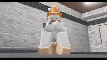 A whorish Roblox character, a bunny girl, secretly comes in a boy’s locker room and engages in sexual activity.