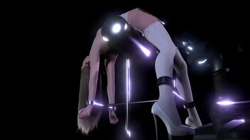 Three dimensional animated light-haired BDSM sex machine fun