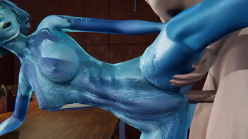 3D porn vid of Halo's Cortana getting a facial and creampie