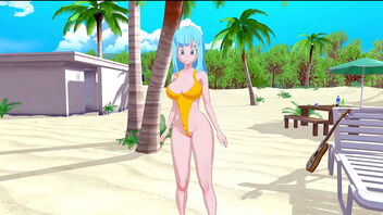 3D animated hentai game with Bulma in a swimsuit called Koikatsu