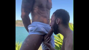 Gay men having sex on the beaches of Brazil