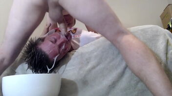 Gay homemade video with extraordinary throat fucking and gagging